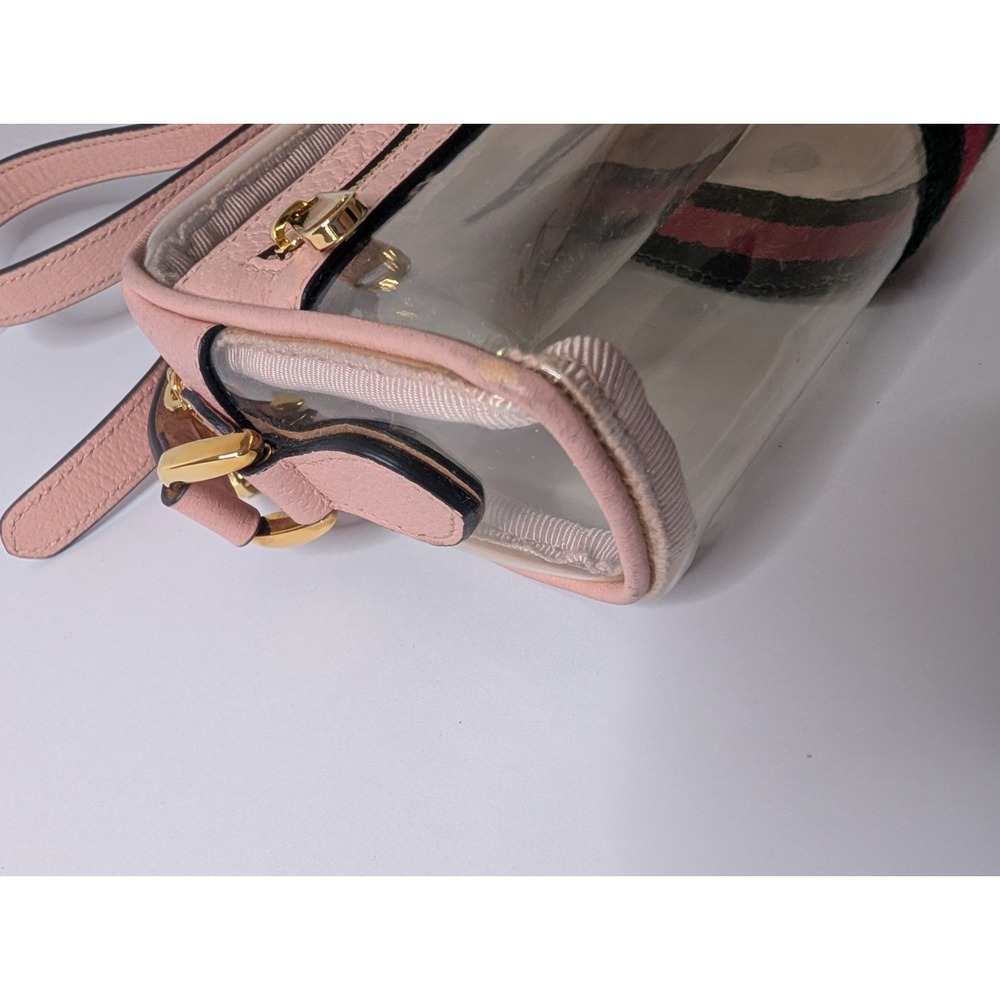 Gucci Ophidia Mini Bag Clear Vinyl Purse Crossbody Shoulder Stadium Bag - Picture 12 of 15